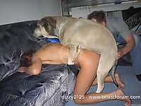 White dog with big balls knows how to bang in a right way - picture 13