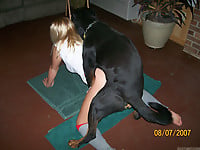 Black dog licks a wide-opened snatch of a zoophile - picture 19