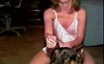 432px x 288px - Amateur blonde pleases German Shepherd with amazing blowjob ...