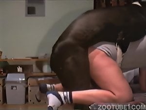 Hot woman fucked by her dog