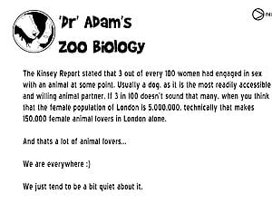 Zoo biology lesson talking about hard dog fucking