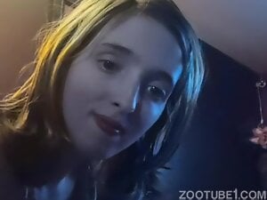 Horny girl playing with her dog 2