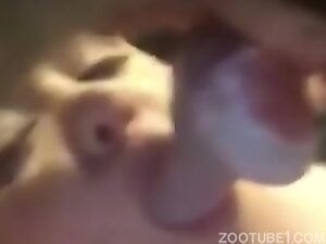 She really enjoys dog sucking