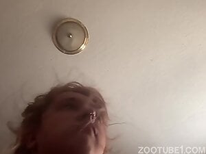 Trying to record myself with dog