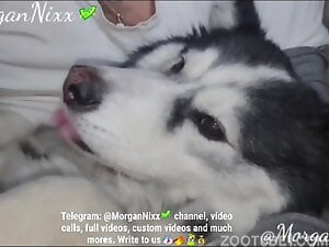 Luna is in heat and her pussy is so big, pink, and delicious that we fucked her many times